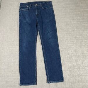 Levi's 511 Blue Straight Leg Jeans Size 34x32 (34x30) 5 Pocket Casual Comfort